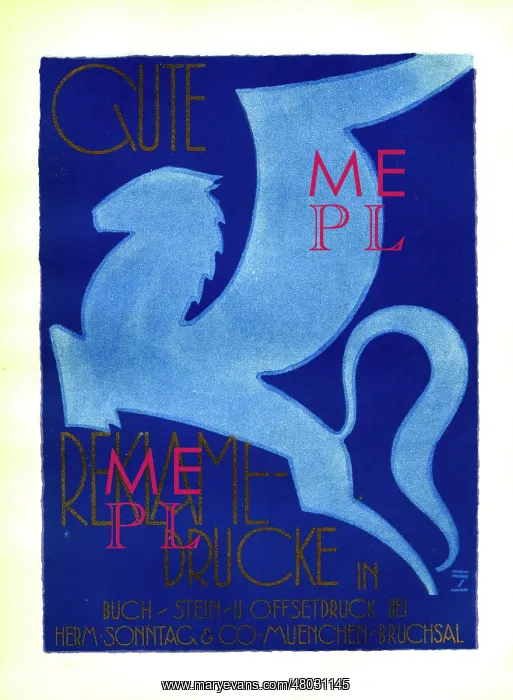 : A German poster advertising good advertising prints : A German poster advertising good advertising prints