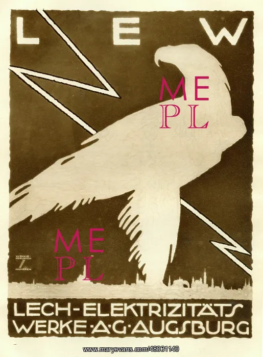 : A German poster advertising LEW electricity : A German poster advertising LEW electricity