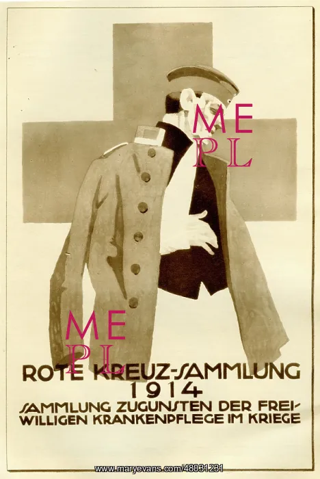 : A German poster advertising for a Red Cross Collection : A German poster advertising for a Red Cross Collection