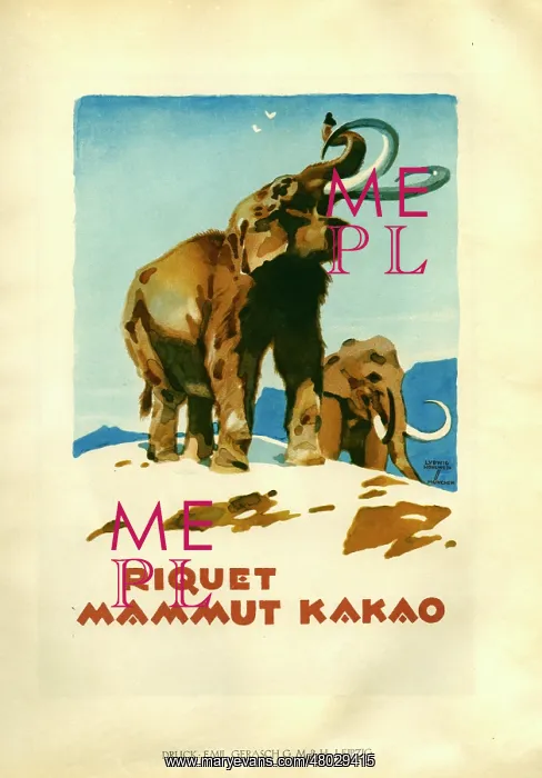 : A German poster advertisement for Riquet, mammoth cocoa : A German poster advertisement for Riquet, mammoth cocoa