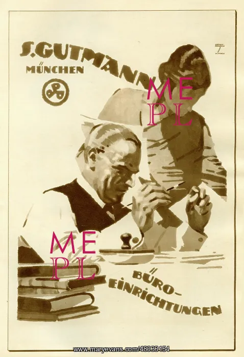 : A German poster advertising S. Gutmann office facilities : A German poster advertising S. Gutmann office facilities
