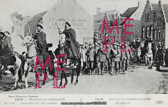 : German Prisoners escorted by Spahis : German Prisoners escorted by Spahis