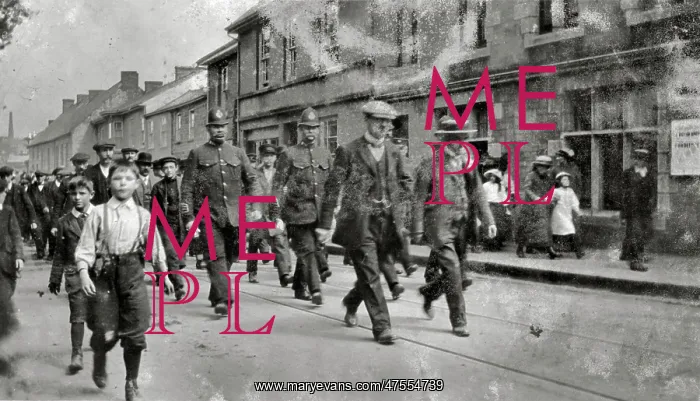 : German Prisoners of War marching to Redruth workhouse : German Prisoners of War marching to Redruth workhouse