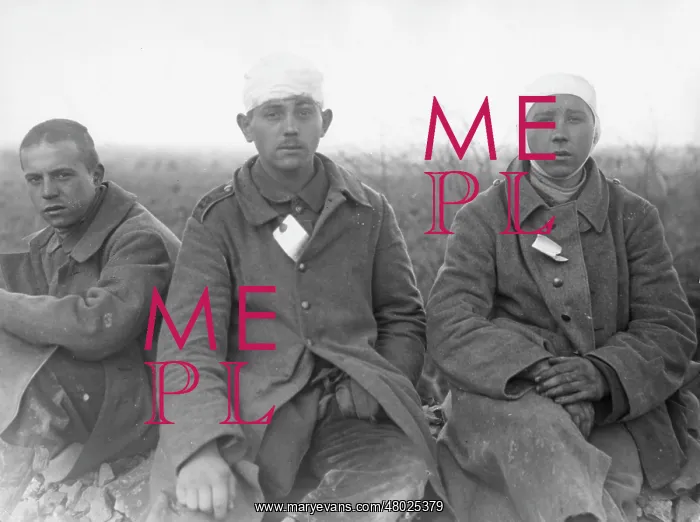 : Three German prisoners of war, WW1 : Three German prisoners of war, WW1
