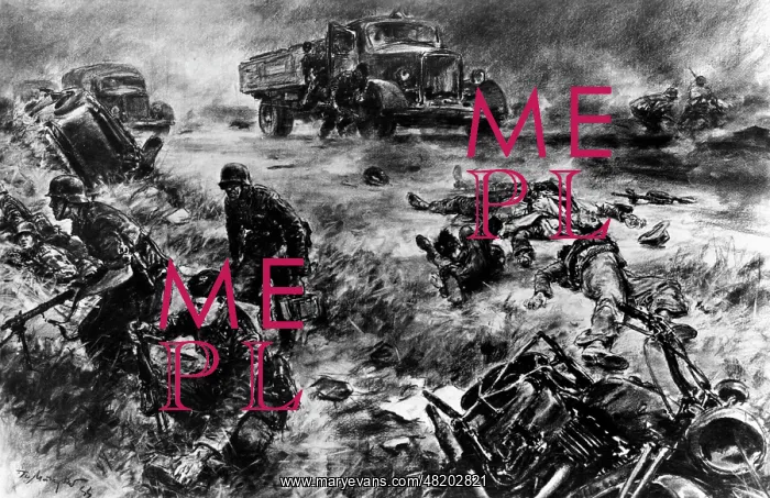 : German propaganda drawing on combating the partisans, 1944 : German propaganda drawing on combating the partisans, 1944