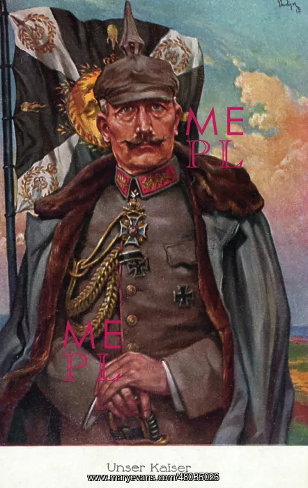 : German propaganda postcard, Our Kaiser, WW1 : German propaganda postcard, Our Kaiser, WW1