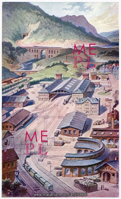 : GERMAN RAIL STATION 1900 : GERMAN RAIL STATION 1900