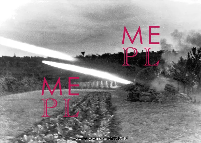 : German rocket launcher fires on the front in Italy, 1944 : German rocket launcher fires on the front in Italy, 1944
