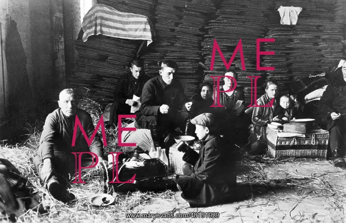 : German Russian refugees in a refugee camp in Germany : German Russian refugees in a refugee camp in Germany