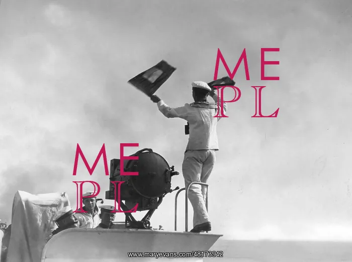 : German sailor with signal flags, 1920-1930 : German sailor with signal flags, 1920-1930