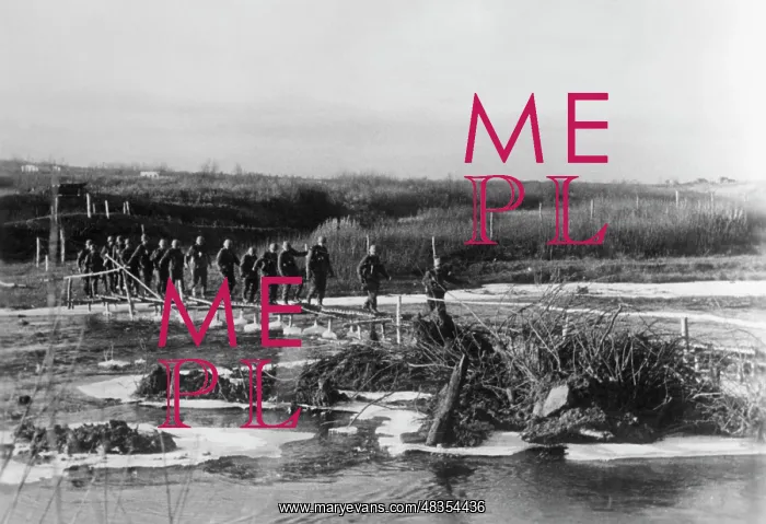 : German shock troops crossing a river on the Eastern Front : German shock troops crossing a river on the Eastern Front