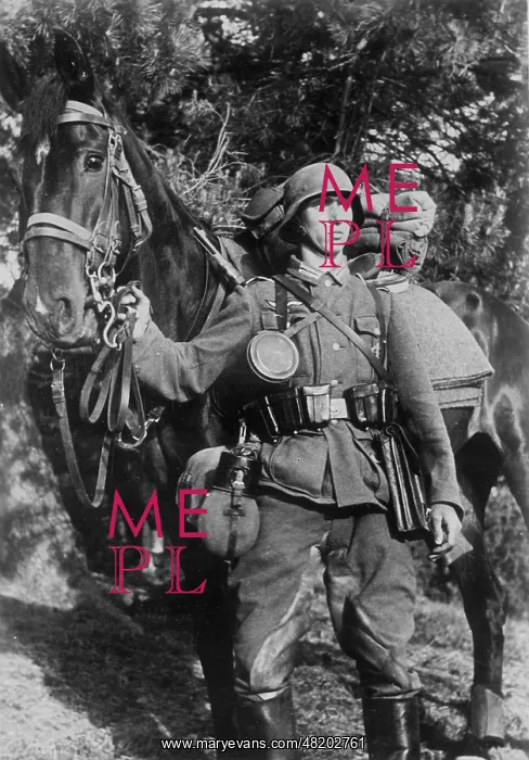: German soldier of a cavalry patrol, 1941 : German soldier of a cavalry patrol, 1941