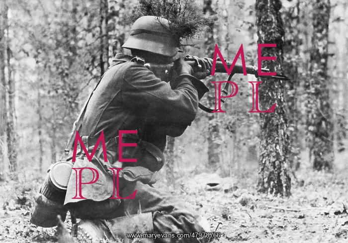 : German Soldier in Combat at the Eastern Front : German Soldier in Combat at the Eastern Front