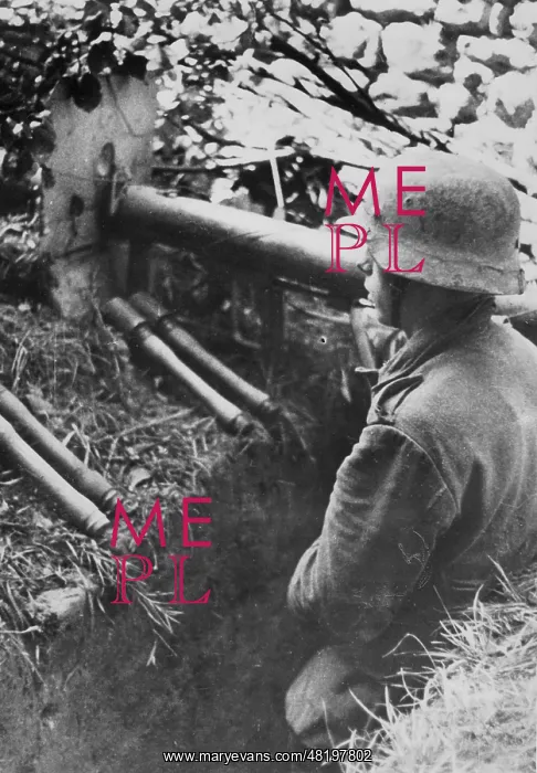: German soldier near Aachen, 1944 : German soldier near Aachen, 1944