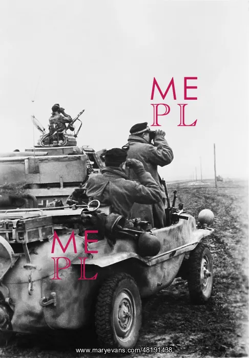 : German soldier observing combat on the Eastern front, 1943 : German soldier observing combat on the Eastern front, 1943