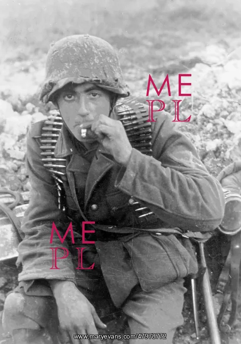 : German Soldier During a Pause in the Fighting : German Soldier During a Pause in the Fighting