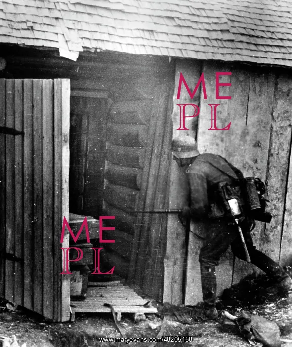 : German soldier at a Russian bunker, 1941 : German soldier at a Russian bunker, 1941
