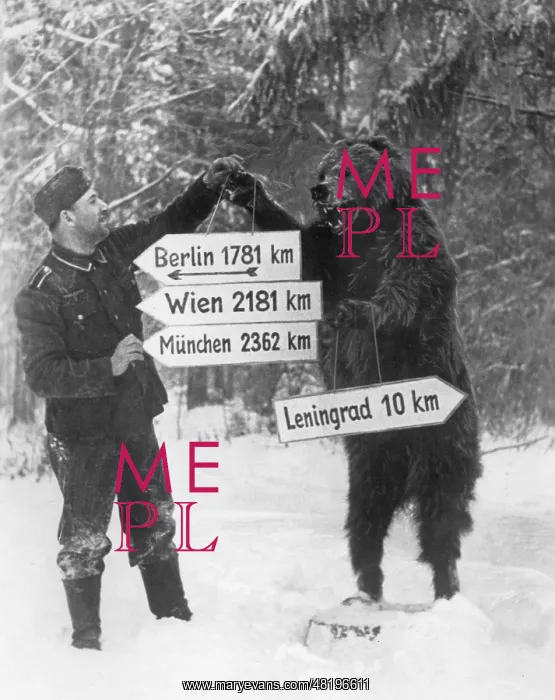: German soldier with a sign on the eastern Front, 1941 : German soldier with a sign on the eastern Front, 1941