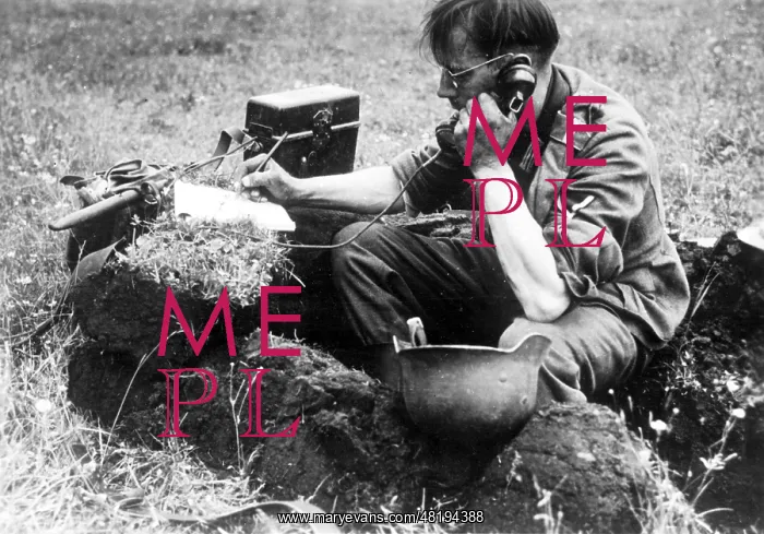 : German soldier on the telephone, 1941 : German soldier on the telephone, 1941