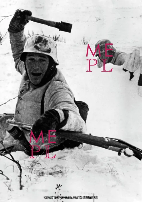 : A German soldier throws hand grenade on the eastern front : A German soldier throws hand grenade on the eastern front