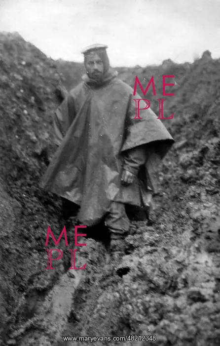 : German soldier in a trench, 1916 : German soldier in a trench, 1916