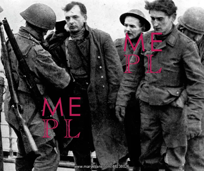 : German soldiers after being captured, 1942 : German soldiers after being captured, 1942