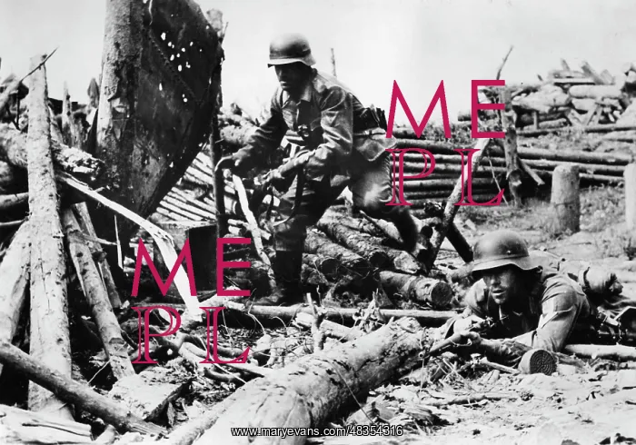 : German soldiers fighting on the eastern front, 1943 : German soldiers fighting on the eastern front, 1943
