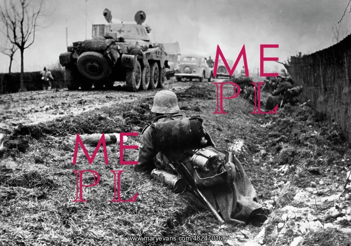 : German soldiers fighting in Silesia, 1945 : German soldiers fighting in Silesia, 1945