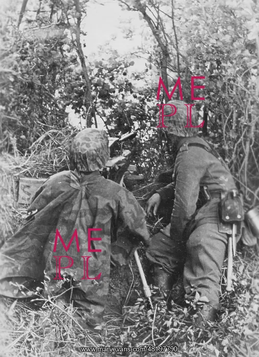 : German soldiers during fights in the Normandy, 1944 : German soldiers during fights in the Normandy, 1944