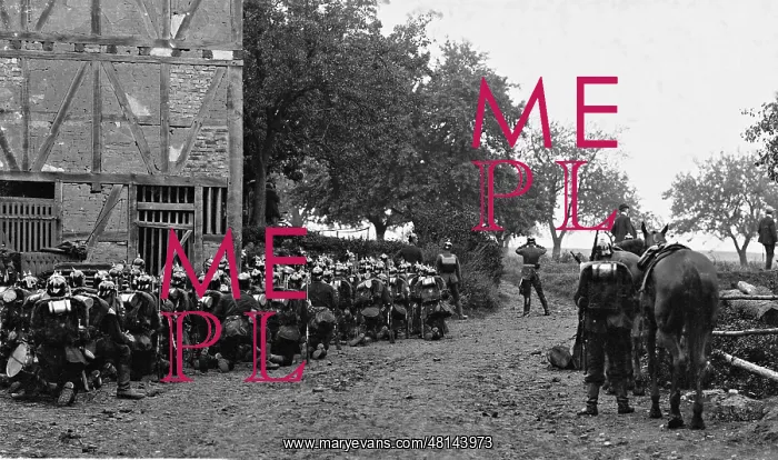 : German soldiers on maneuvers, 1905 : German soldiers on maneuvers, 1905