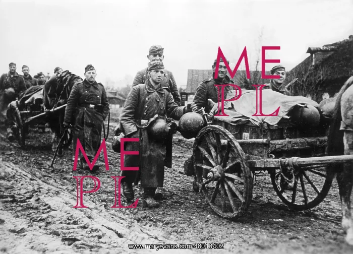 : German soldiers march to their resting billets in the mid se : German soldiers march to their resting billets in the mid se
