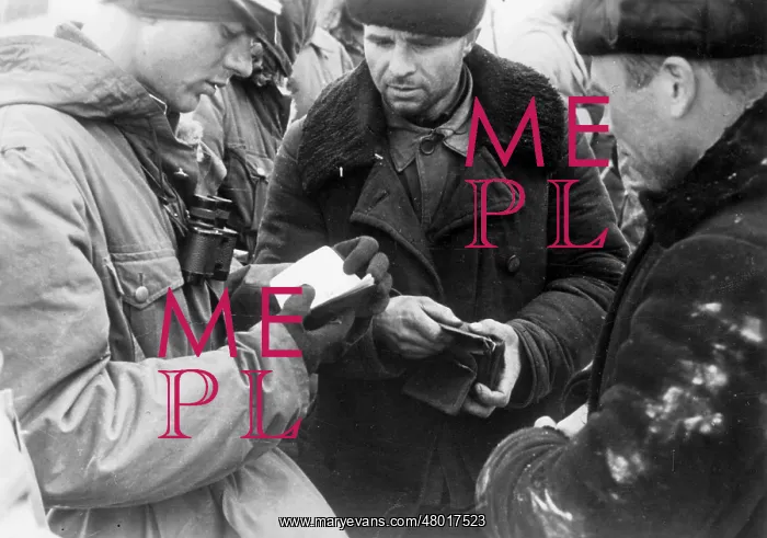 : German soldiers at the passport control, 1943 : German soldiers at the passport control, 1943