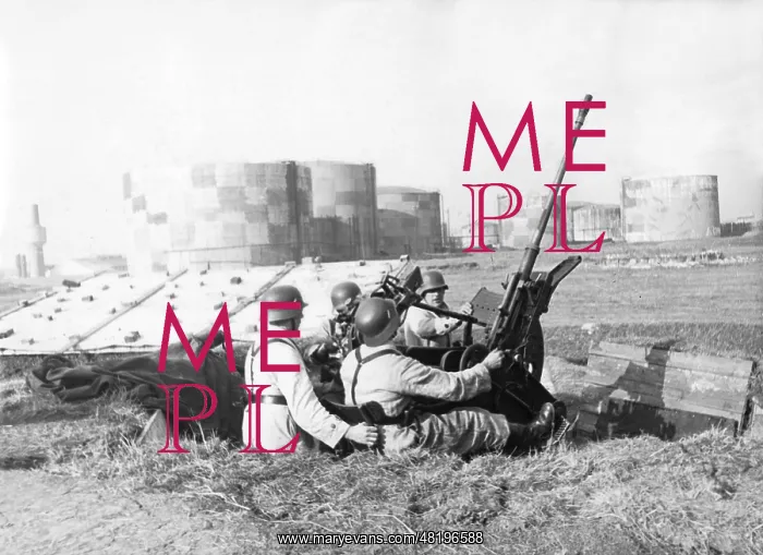 : German soldiers protect refineries in Romania, 1941 : German soldiers protect refineries in Romania, 1941