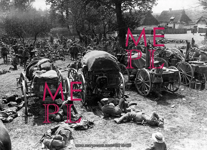 : German soldiers at rest, 1915 : German soldiers at rest, 1915