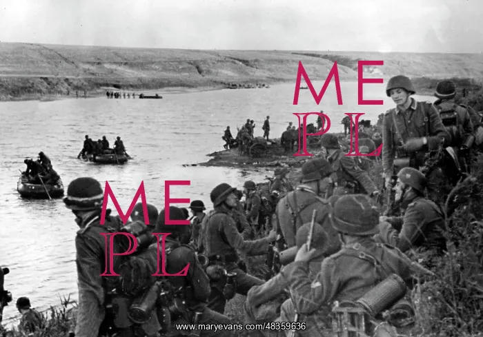 : German soldiers on the River Don, 1942 : German soldiers on the River Don, 1942