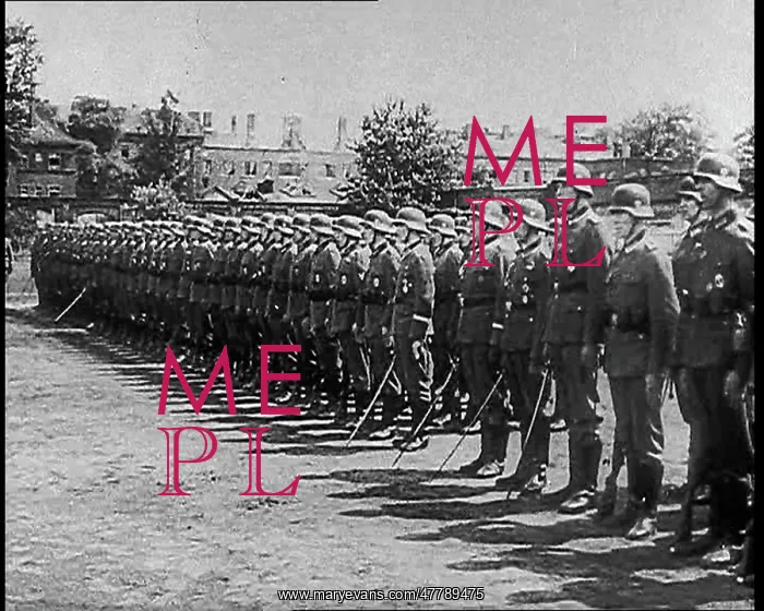 : German Soldiers Standing To Attention In Lines : German Soldiers Standing To Attention In Lines