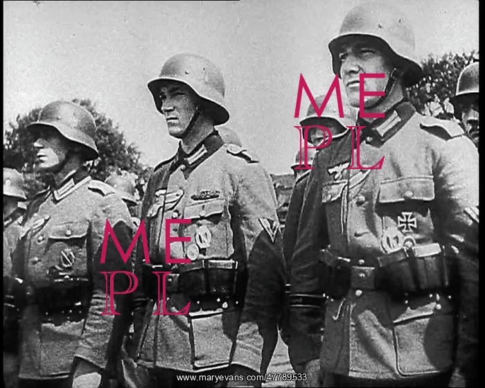 : German Soldiers Standing To Attention In Lines : German Soldiers Standing To Attention In Lines
