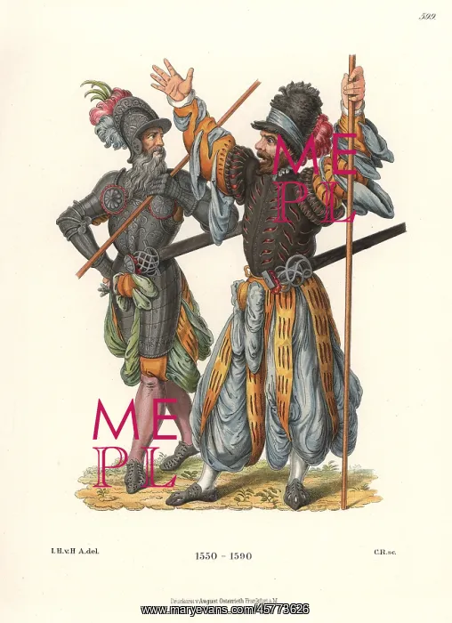 : German soldiers wearing harem pants, late 16th century : German soldiers wearing harem pants, late 16th century