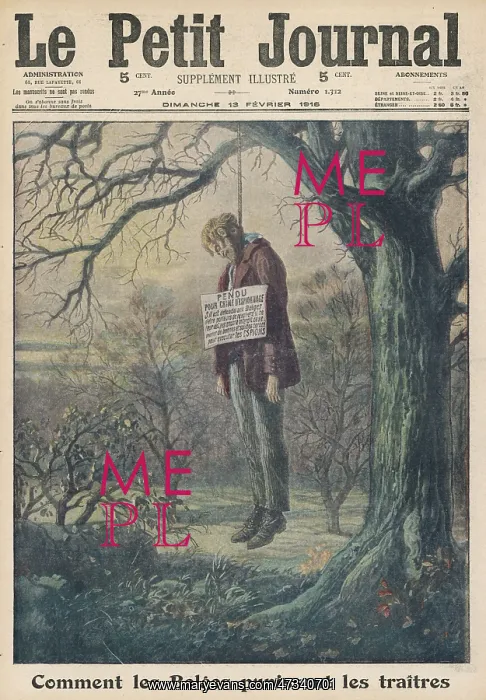 : GERMAN SPY HANGED / 1916 : GERMAN SPY HANGED / 1916