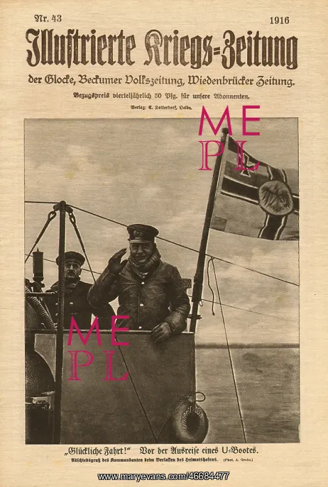 : German submarine, WW1 : German submarine, WW1