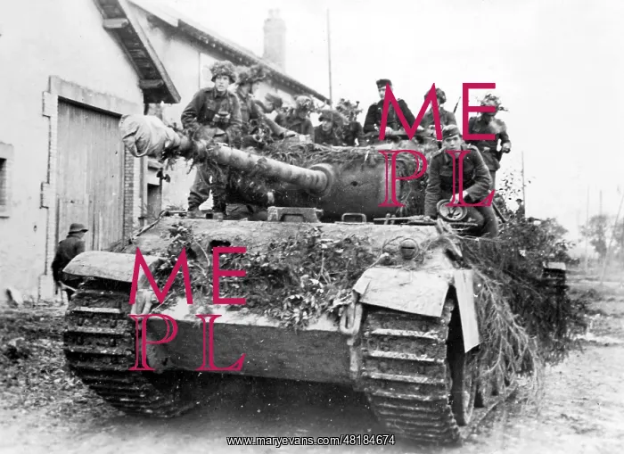: German Tank in Lothringen, 1944 : German Tank in Lothringen, 1944
