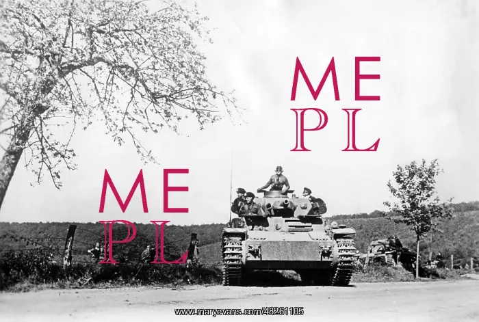 : German tank at the Meuse, 1940 : German tank at the Meuse, 1940