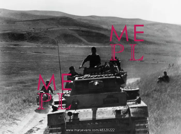 : German tank in the valley of the Terek, 1942 : German tank in the valley of the Terek, 1942