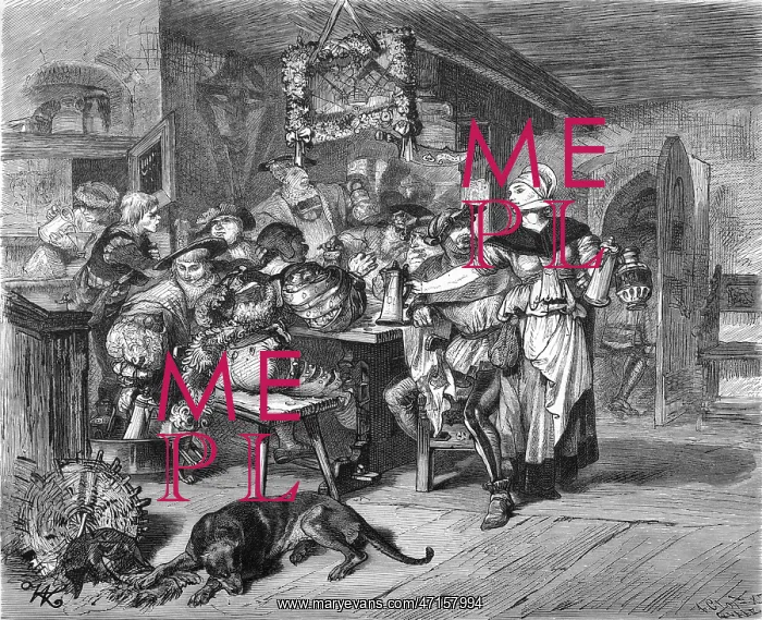 : German tavern scene with soldiers : German tavern scene with soldiers