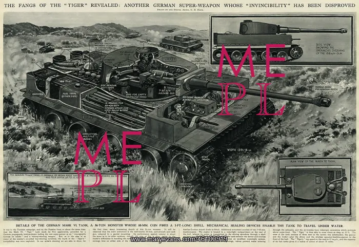 : German Tiger tank by G. H. Davis : German Tiger tank by G. H. Davis