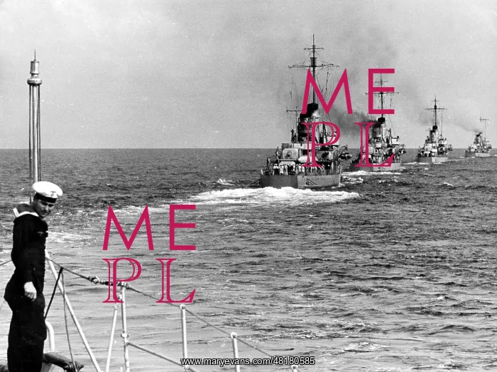  : German Tin Can Flotilla Sailing in Line Ahead, 1939