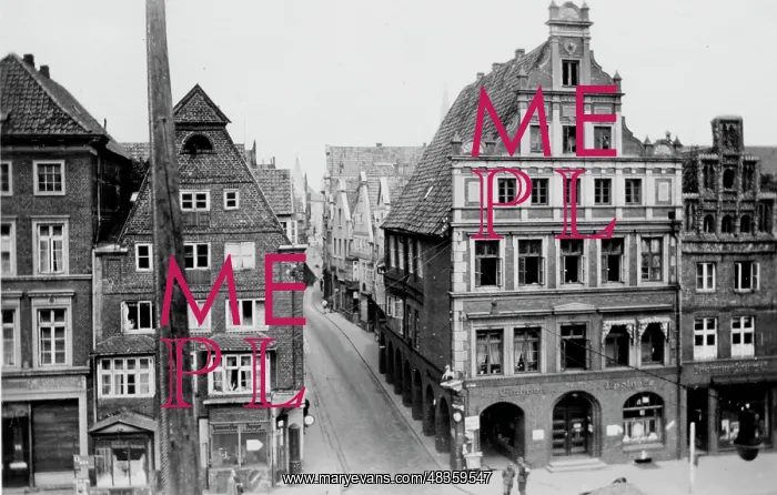 : German town in 1945 : German town in 1945