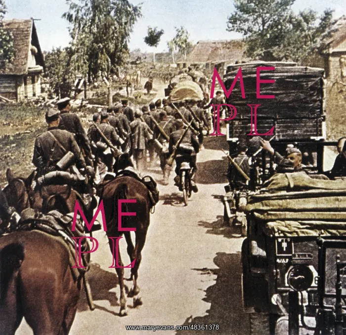 : German troops on the advance on the Eastern Front, 1941 : German troops on the advance on the Eastern Front, 1941