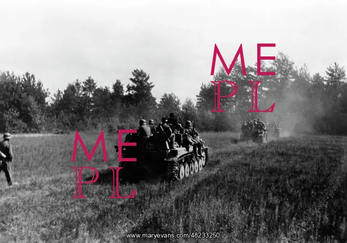 : German troops on the march on the Eastern Front, 1941 : German troops on the march on the Eastern Front, 1941