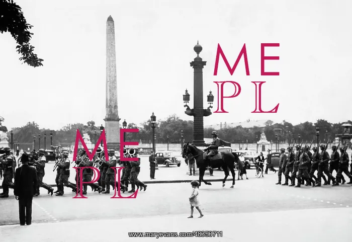 : German troops marching through Paris, 1940 : German troops marching through Paris, 1940